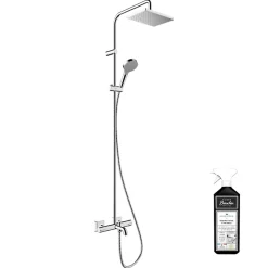 Robinet De Douche|Hansgrohe Colonne bain douche thermostatique Vernis Shape 230 chromé + nettoyant Briochin