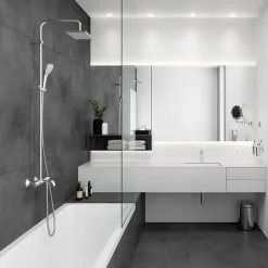 Robinet De Douche|Hansgrohe Colonne bain douche thermostatique Vernis Shape 230 chromé + nettoyant Briochin
