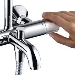 Robinet De Douche|Hansgrohe Colonne bain douche thermostatique Vernis Shape 230 chromé + nettoyant Briochin