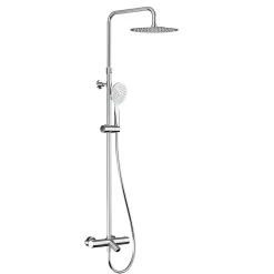 Colonne De Douche Thermostatique|Kramer Colonne bain/douche douche thermostatique avec pommeau et douchette 3 jets, chrome, Colors