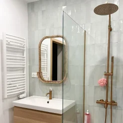 Colonne De Douche Thermostatique|Essebagno Colonne bain-douche thermostatique cuivre brossé luisa II 250