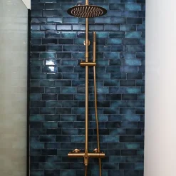 Colonne De Douche Thermostatique|Essebagno Colonne bain-douche thermostatique cuivre brossé luisa II 250