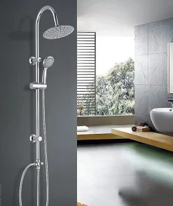 Colonne De Douche Thermostatique|Autres Colonne Barre de douche chromee Tête douchette 4 jets entraxe reglable