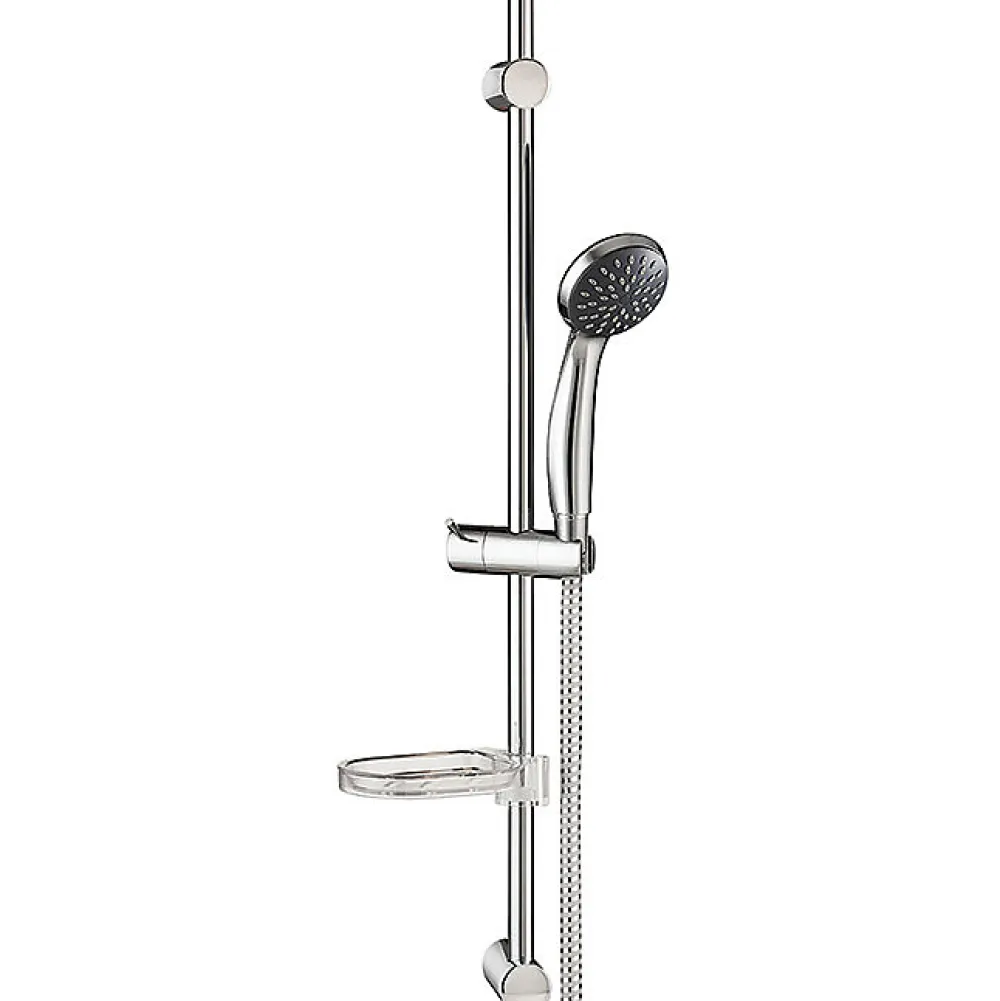 Autres Colonne Barre de douche chromee entraxe reglable 70 cm douchette monojet mobile