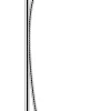 Hansgrohe Colonne de bain/douche thermostatique avec pommeau + douchette 2 jets + flexible + barre réglable, chrome, Vernis Shape