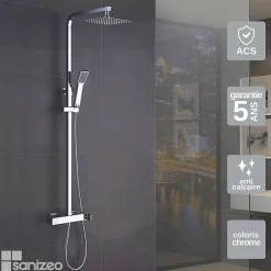 Imex Colonne de Douche Anti-Calcaire Chrome FIYI BDF016