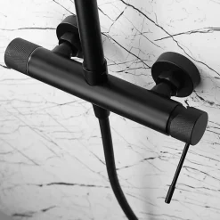 Colonne De Douche Mécanique|Imex Colonne de Douche Anti-Calcaire Noir Mat BDD038/NG