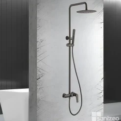 Imex Colonne de Douche Anti-Calcaire Black Gun Métal DELOS BDD055/BGM