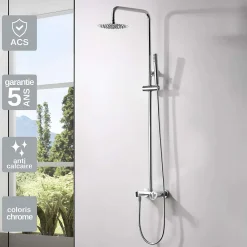 Colonne De Douche Mécanique|Imex Colonne de Douche Anti-Calcaire Chrome OLIMPO BDC033