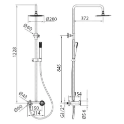 Colonne De Douche Mécanique|Imex Colonne de Douche Anti-Calcaire Chrome OLIMPO BDC033