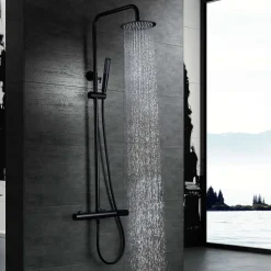 Imex Colonne de Douche Anti-Calcaire Noir Mat DINAMARCA BDR031/NG