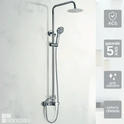 Colonne De Douche Mécanique|Imex Colonne de Douche Anti-Calcaire Chrome ROMA BDR001