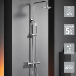 Colonne De Douche Mécanique|Imex Colonne de Douche Anti-Calcaire Chrome MONZA BDM039
