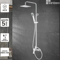 Colonne De Douche Mécanique|Imex Colonne de Douche Anti-Calcaire Blanc Mat ART BDAR025/BL