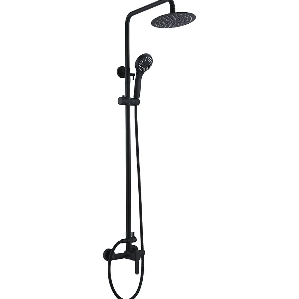 Colonne De Douche Mécanique|Imex Colonne de Douche Anti-Calcaire Noir Mat ROMA BDR001/NG