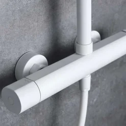 Colonne De Douche Mécanique|Imex Colonne de Douche Anti-Calcaire Blanc Mat DINAMARCA BDR031/BL