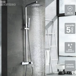 Colonne De Douche Mécanique|Imex Colonne de Douche Anti-Calcaire Chrome SUECIA BDC032