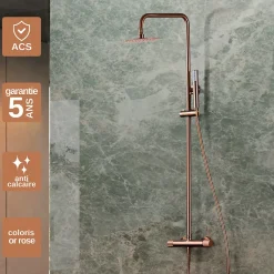Imex Colonne de Douche Anti-Calcaire Or Rose Cuivré BDD038/ORC