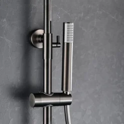 Colonne De Douche Mécanique|Imex Colonne de Douche Anti-Calcaire Black Gun Métal MONZA BDM039/BGM