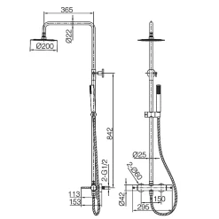 Colonne De Douche Mécanique|Imex Colonne de Douche Anti-Calcaire Black Gun Métal MONZA BDM039/BGM