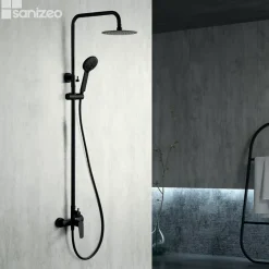 Colonne De Douche Mécanique|Imex Colonne de Douche Anti-Calcaire Noir Mat BELGICA BDZ044/NG