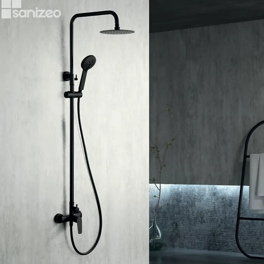 Colonne De Douche Mécanique|Imex Colonne de Douche Anti-Calcaire Noir Mat BELGICA BDZ044/NG