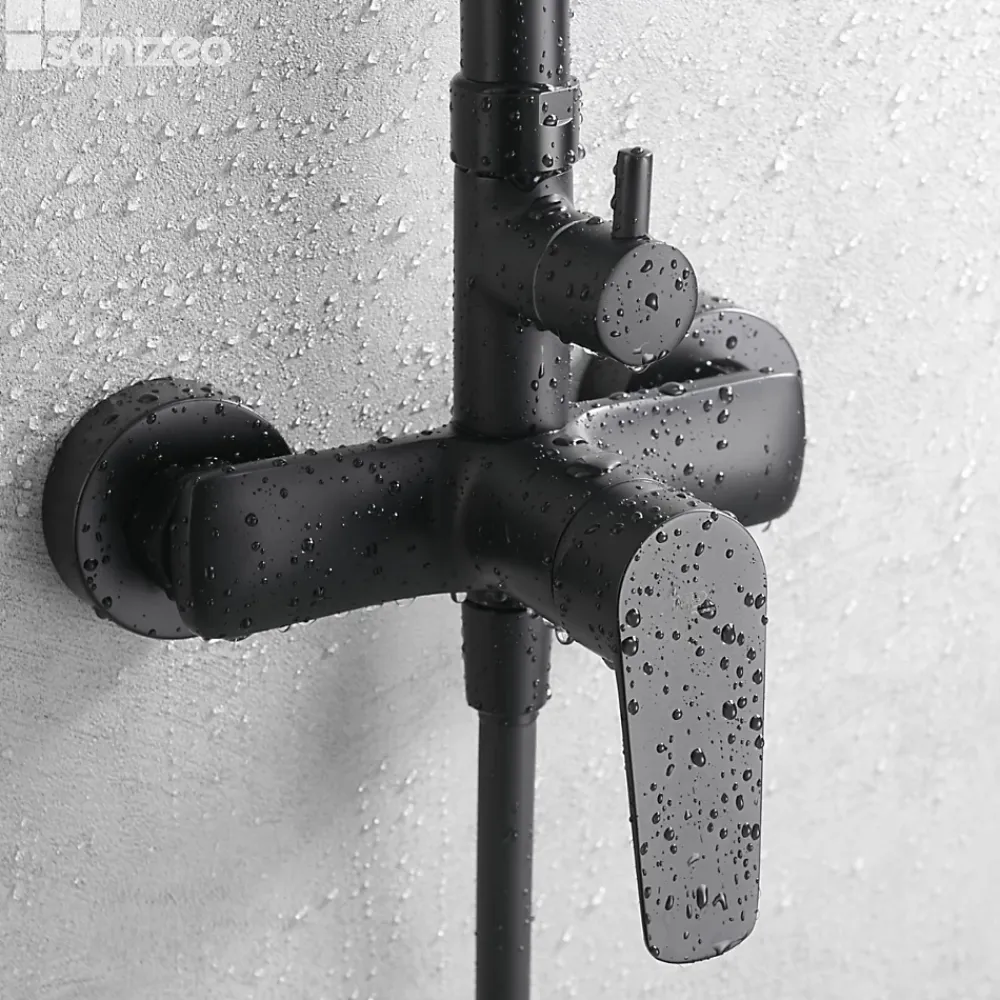 Colonne De Douche Mécanique|Imex Colonne de Douche Anti-Calcaire Noir Mat BELGICA BDZ044/NG