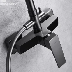 Colonne De Douche Mécanique|Imex Colonne de Douche Anti-Calcaire Black Gun Métal ART BDAR025/BGM