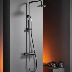 Colonne De Douche Mécanique|Imex Colonne de Douche Anti-Calcaire Noir Mat MONZA BDM039/NG