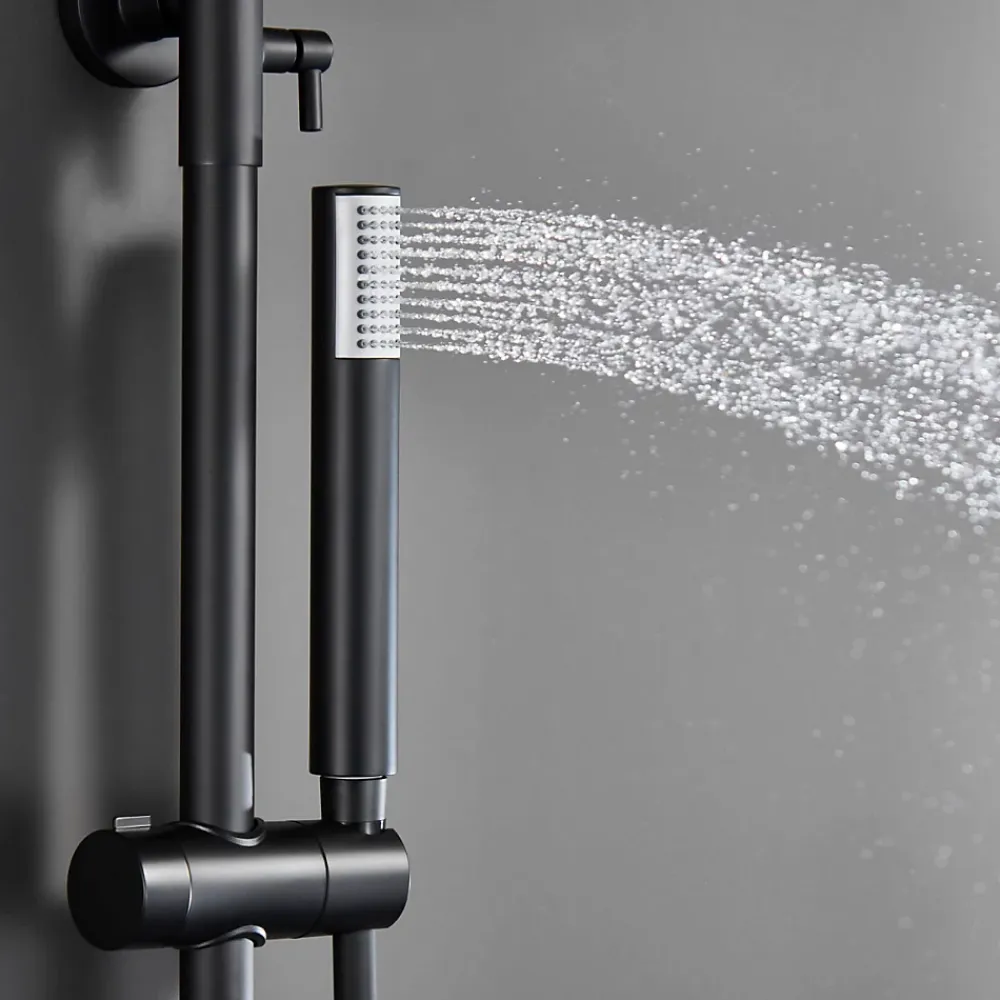 Colonne De Douche Mécanique|Imex Colonne de Douche Anti-Calcaire Noir Mat MONZA BDM039/NG
