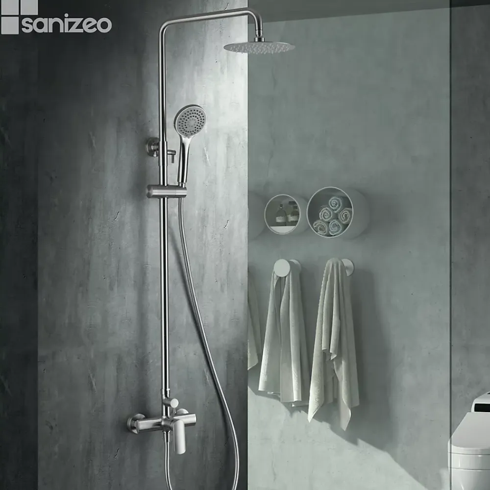 Colonne De Douche Mécanique|Imex Colonne de Douche Anti-Calcaire Nickel Brossé URAL BDG040/NQ