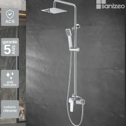 Colonne De Douche Mécanique|Imex Colonne de Douche Anti-Calcaire Chrome ART BDAR025