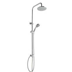 Pommeau De Douche, Flexible Et Barre De Douche|Kiamami Valentina Colonne De Douche Avec Douchette Et Pommeau Fixe Ronde
