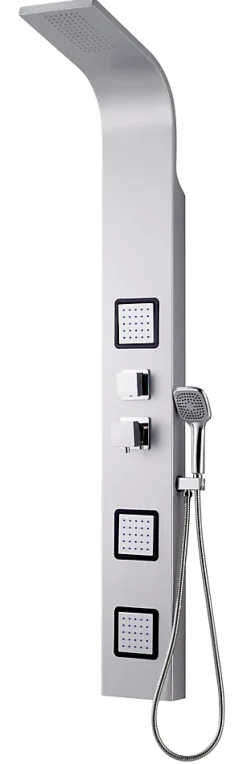 Kiamami Valentina Colonne De Douche Avec Fonction Hydromassage Couleur Gris