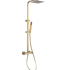 Lomazoo Colonne de douche avec mitigeur thermostatique Estrella doré