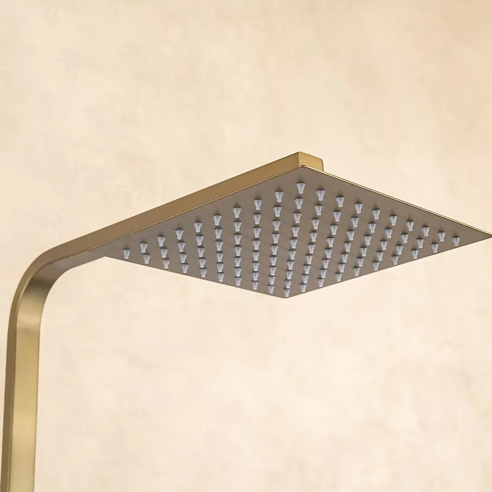 Lomazoo Colonne de douche avec mitigeur thermostatique Estrella doré