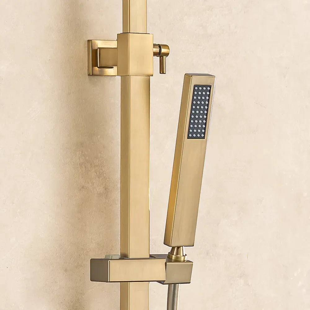 Lomazoo Colonne de douche avec mitigeur thermostatique Estrella doré