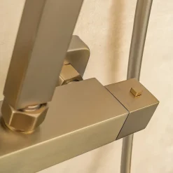 Lomazoo Colonne de douche avec mitigeur thermostatique Estrella doré