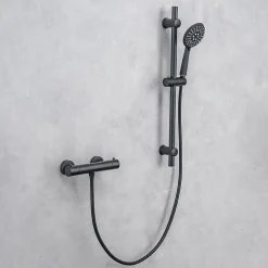 Colonne De Douche Thermostatique|Lomazoo Colonne de douche avec mitigeur thermostatique Lando noir