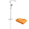 Colonne De Douche Thermostatique|Grohe Colonne de douche avec mitigeur thermostatique Vitalio Joy System 210 Quickfix + microfibre