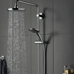 Colonne De Douche Thermostatique|Grohe Colonne de douche avec mitigeur thermostatique Vitalio Joy System 210 Quickfix + microfibre