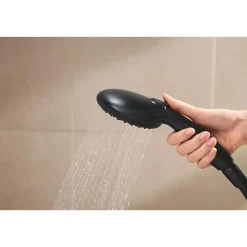 Grohe Colonne de douche avec mitigeur thermostatique - Economie d'eau - Vitalio Start System 250 - Noir Mat - 266772431