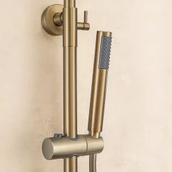 Colonne De Douche Thermostatique|Lomazoo Colonne de douche avec mitigeur thermostatique Orléan doré