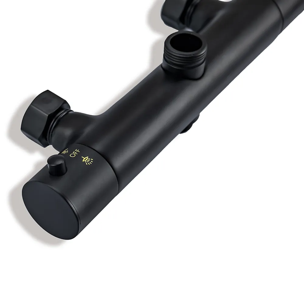 Lomazoo Colonne de douche avec mitigeur thermostatique Pandora noir