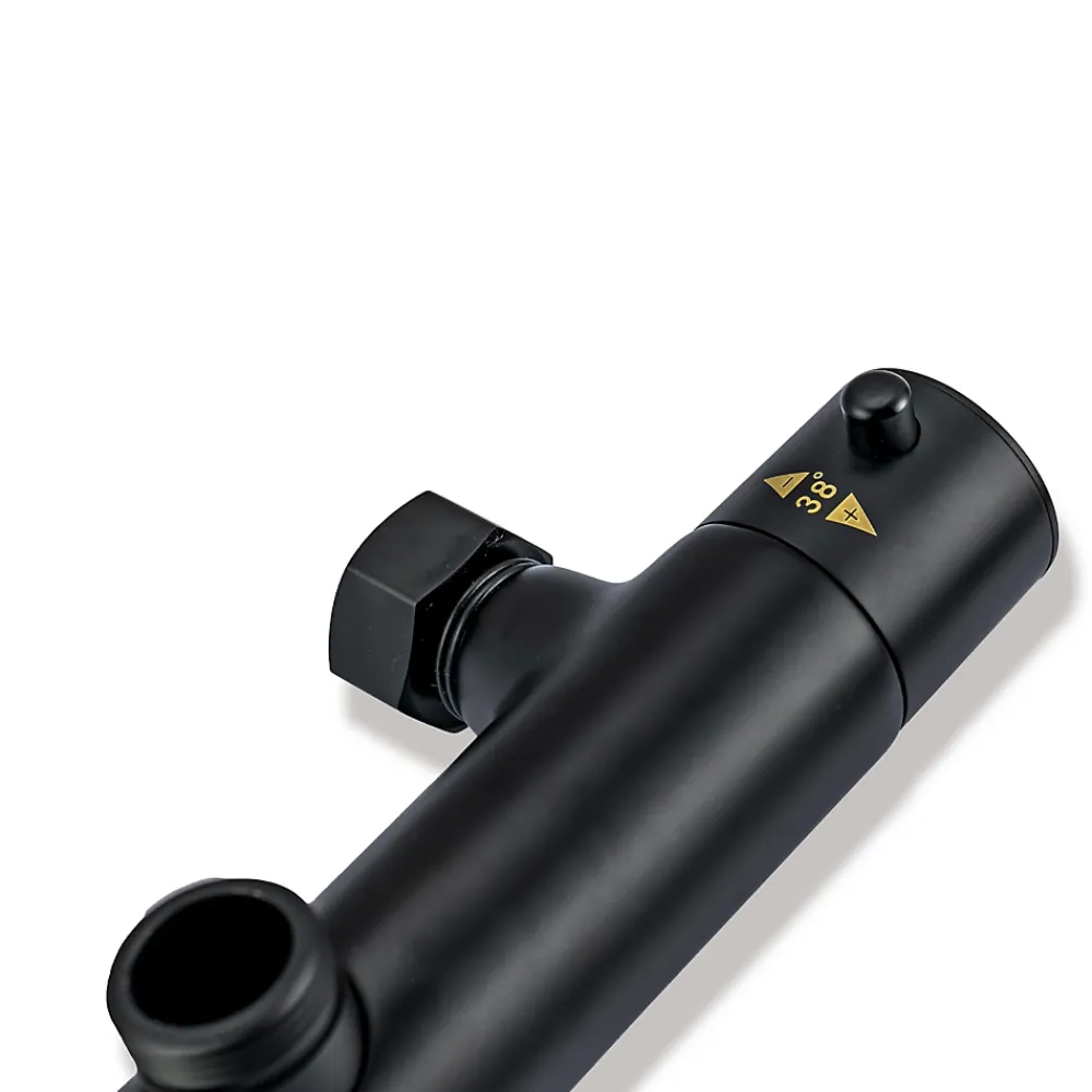Lomazoo Colonne de douche avec mitigeur thermostatique Pandora noir