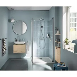 Grohe Colonne de douche avec mitigeur thermostatique - Economie d'eau - Vitalio Start System 250 - Chromé - 26677001