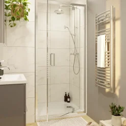 Colonne De Douche Mécanique|GoodHome Colonne de douche avec mélangeur mécanique + douchette + flexible + barre réglable, chrome, Etel