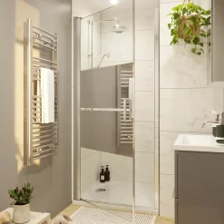 Colonne De Douche Mécanique|GoodHome Colonne de douche avec mélangeur mécanique + douchette + flexible + barre réglable, chrome, Etel