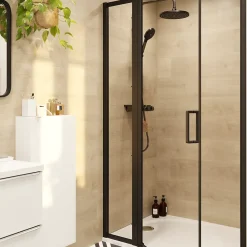 Colonne De Douche Mécanique|GoodHome Colonne de douche avec mélangeur mécanique + douchette + flexible + barre réglable, chrome, Etel