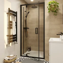 Colonne De Douche Mécanique|GoodHome Colonne de douche avec mélangeur mécanique + douchette + flexible + barre réglable, chrome, Etel
